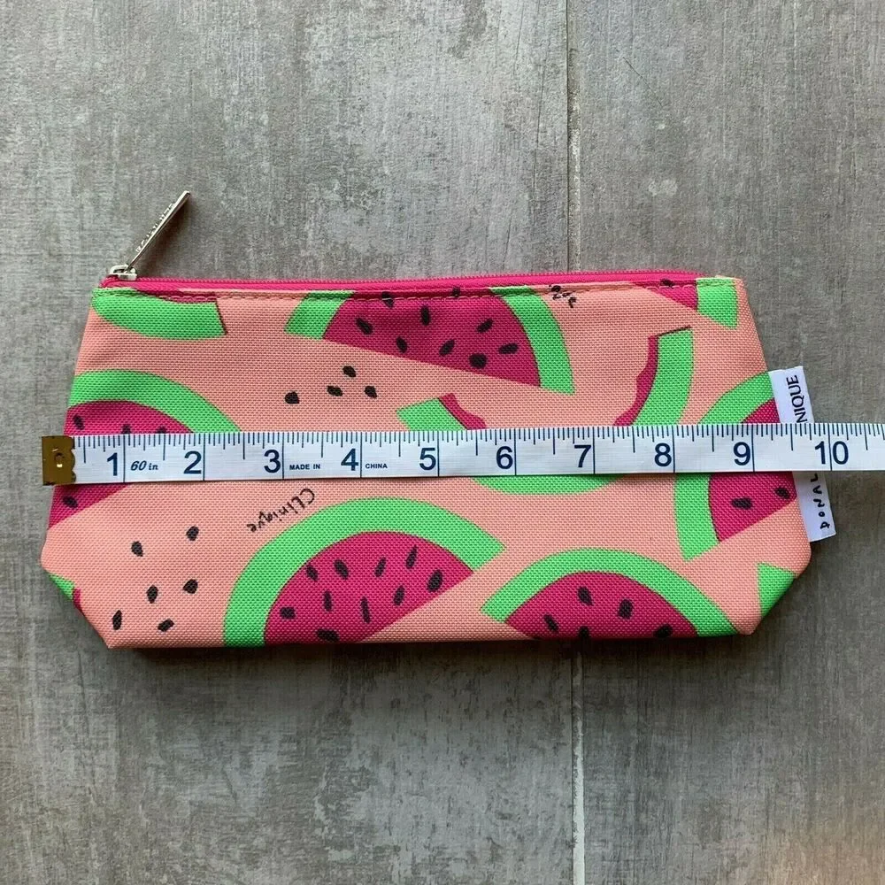 Clinique Makeup Cosmetic Bag Donald x Clinique Watermelon New Travel Pencil Case